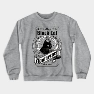 Black Cat Apothecary - Salem 1692 Retro Vintage Halloween Crewneck Sweatshirt